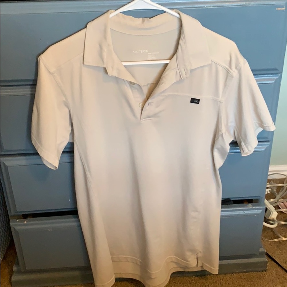 Arcteryx Captive Polo Mens Small Beige